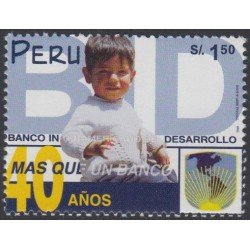 Perú 1217 1999 40 aniversario de la Banca Interamericana MNH Perú 1217 1999 40 aniversario de la Banca Interamericana MNH