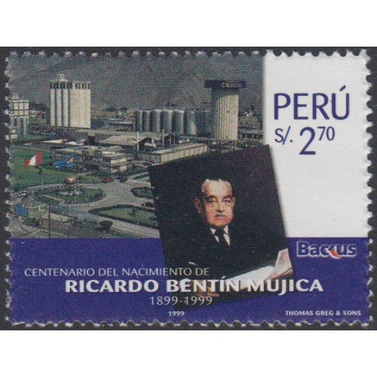 Perú 1220 1999 Centenario del nacimiento de Ricardo Bentín Mujica MNH Perú 1220 1999 Centenario del nacimiento de Ricardo Bentín Mujica MNH