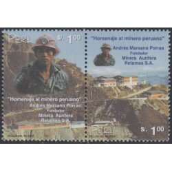 Perú 1225/26 2000 Homenaje al minero peruano MNH Perú 1225/26 2000 Homenaje al minero peruano MNH