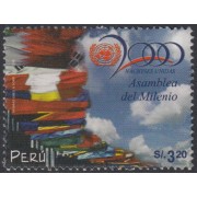 Perú 1236 2000 Naciones Unidas Asamblea del Milenio MNH