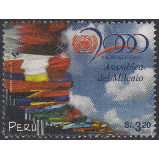Perú 1236 2000 Naciones Unidas Asamblea del Milenio MNH Perú 1236 2000 Naciones Unidas Asamblea del Milenio MNH