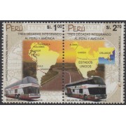 Perú 1238/39 2000 Expreso Internacional Ormeño MNH