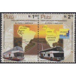 Perú 1238/39 2000 Expreso Internacional Ormeño MNH Perú 1238/39 2000 Expreso Internacional Ormeño MNH