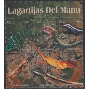 Perú 1242/47 2000 Fauna Lagartijas del Manu fauna  MNH