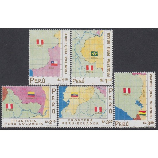 Perú 1260/64 2000 Fronteras MNH