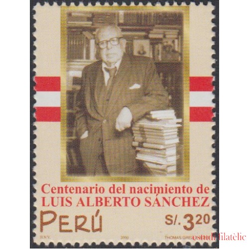 Perú 1266 2000 Centenario del nacimiento de Luis Alberto Sánchez MNH