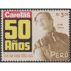 Perú 1268 2000 50 Años de caretas asociación de ayuda MNH Perú 1268 2000 50 Años de caretas asociación de ayuda MNH