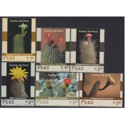 Perú 1269/74 2001 Flores Flowers Cactus MNH Perú 1269/74 2001 Flores Flowers Cactus MNH