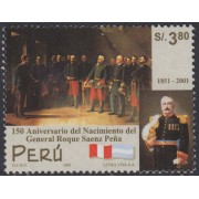 Perú 1279 2001 150 aniversario del nacimiento del General Roque Saenz Peña MNH