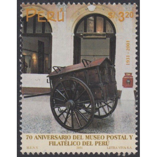 Perú 1282 2001 70 Aniversario del Museo postal y filatélico del Perú MNH Perú 1282 2001 70 Aniversario del Museo postal y filatélico del Perú MNH