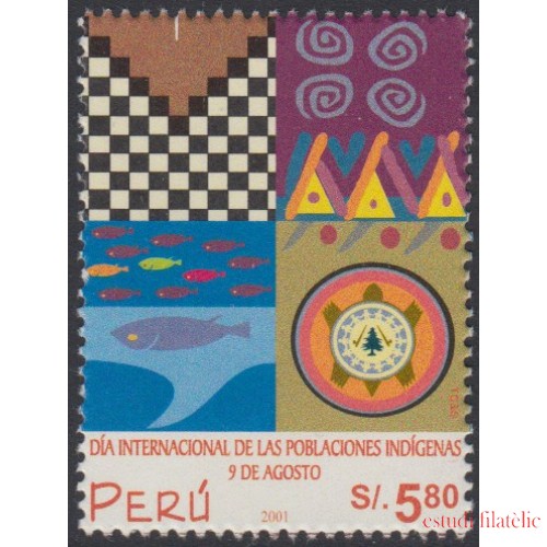 Perú 1288 2002 Día internacional de las poblaciones indígenas MNH