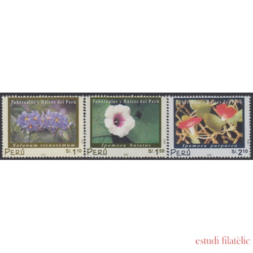 Perú 1289/91 2002 Raíces y Tubérculos del Perú MNH