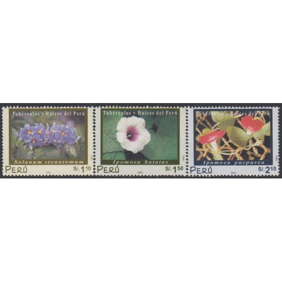 Perú 1289/91 2002 Raíces y Tubérculos del Perú MNH Perú 1289/91 2002 Raíces y Tubérculos del Perú MNH