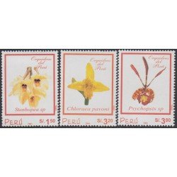 Perú 1292/94 2002 Orquídeas orchid flora MNH Perú 1292/94 2002 Orquídeas orchid flora MNH