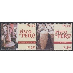 Perú 1295/96 2002 Pisco Botijas Alambique industrial MNH Perú 1295/96 2002 Pisco Botijas Alambique industrial MNH