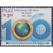 Perú 1298 2002 Centenario de la organización Panamericana de la Salud MNH
