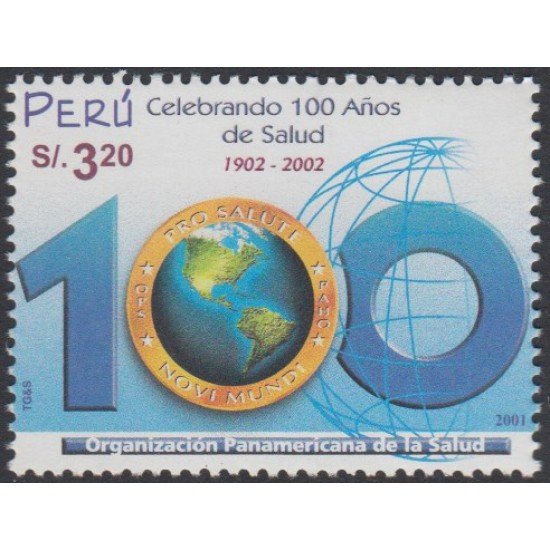 Perú 1298 2002 Centenario de la organización Panamericana de la Salud MNH Perú 1298 2002 Centenario de la organización Panamericana de la Salud MNH