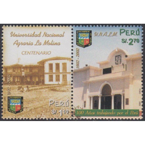 Perú 1299/00 2002 Centenario de la Universidad Agraria La Molina MNH Perú 1299/00 2002 Centenario de la Universidad Agraria La Molina MNH