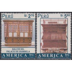 Perú 1303/04 2002 Serie América UPAEP Patrimonio Mundial MNH Perú 1303/04 2002 Serie América UPAEP Patrimonio Mundial MNH