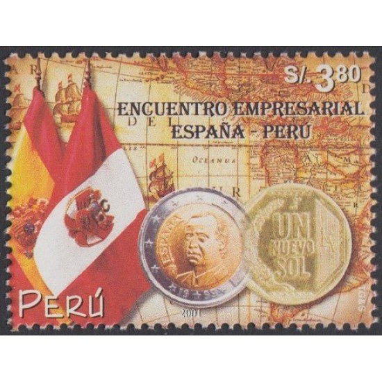 Perú 1331 2002 Encuentro empresarial España - Perú MNH Perú 1331 2002 Encuentro empresarial España - Perú MNH