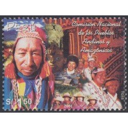 Perú 1332 2002 Comisión Nacional de los pueblos andinos y amazónicos MNH Perú 1332 2002 Comisión Nacional de los pueblos andinos y amazónicos MNH