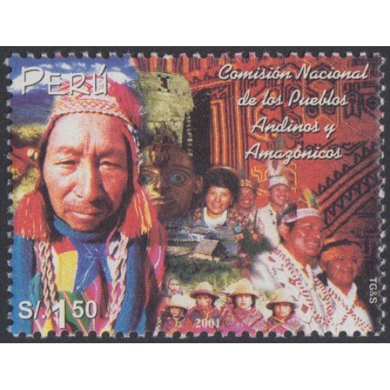 Perú 1332 2002 Comisión Nacional de los pueblos andinos y amazónicos MNH Perú 1332 2002 Comisión Nacional de los pueblos andinos y amazónicos MNH