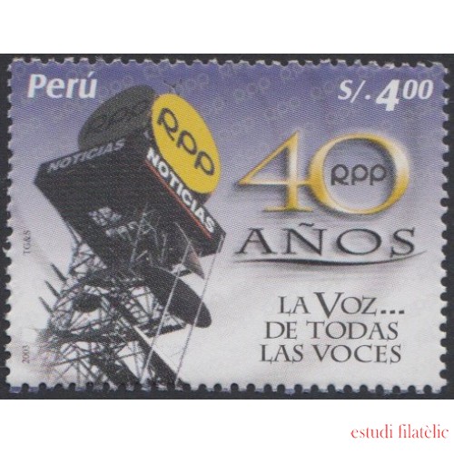 Perú 1338 2003 40 Aniversario de Radio Programas de Perú MNH