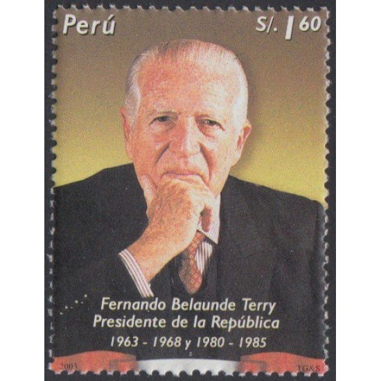 Perú 1339 2003 Fernando Belande Teurry Presidente de la República MNH Perú 1339 2003 Fernando Belande Teurry Presidente de la República MNH