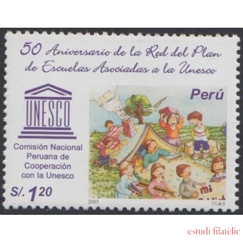 Perú 1346 2003 50 Aniversario de la red de escuelas asociadas a la UNESCO MNH