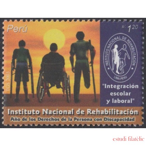Perú 1354 2004 Instituto Nacional de Rehabilitación Discapacitados MNH
