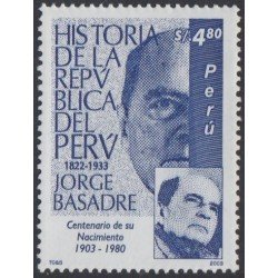 Perú 1378 2004 Jorge Basadre Centenario de su nacimiento MNH Perú 1378 2004 Jorge Basadre Centenario de su nacimiento MNH