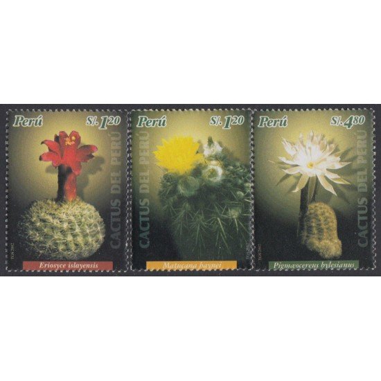 Perú 1384/86 2004 Flora Cactus MNH Perú 1384/86 2004 Flora Cactus MNH