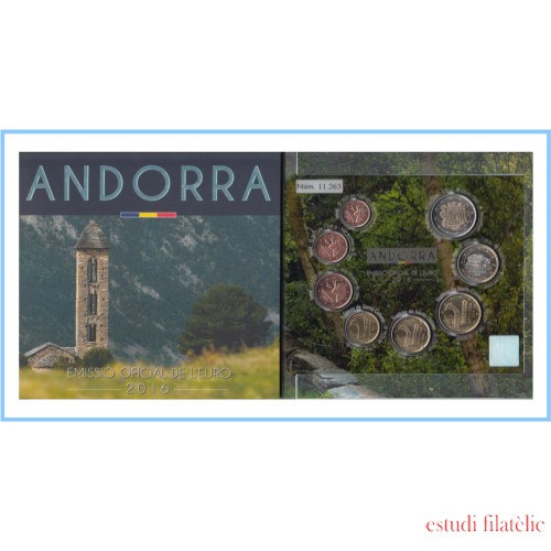 Andorra 2016 Cartera Oficial Euros € Valores de Andorra Tirada 35.000