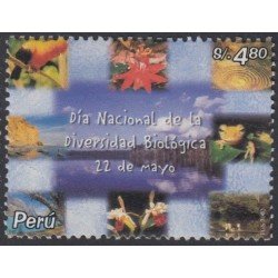Perú 1388 2004 Día de la diversidad biológica 22 de mayo flora fauna MNH Perú 1388 2004 Día de la diversidad biológica 22 de mayo flora fauna MNH