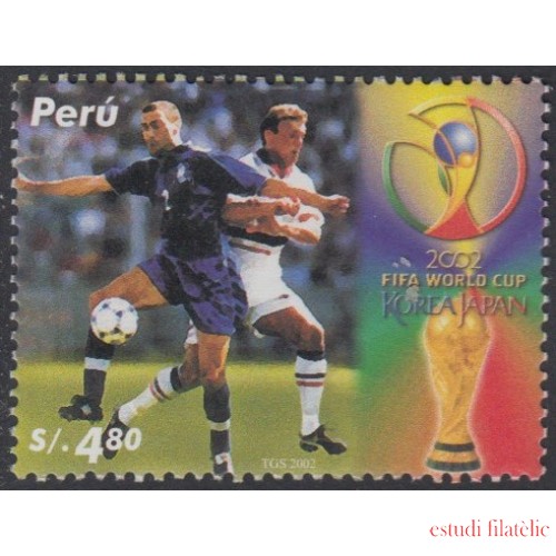 Perú 1389 2004 Copa mundial de fútbol football Corea del Sur y Japón MNH