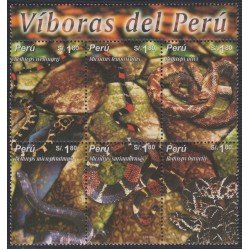 Perú 1393/98 2004 Fauna Serpientes snake MNH Perú 1393/98 2004 Fauna Serpientes snake MNH