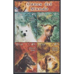 Perú 1420/23 2004 Perros del mundo dogs fauna MNH Perú 1420/23 2004 Perros del mundo dogs fauna MNH
