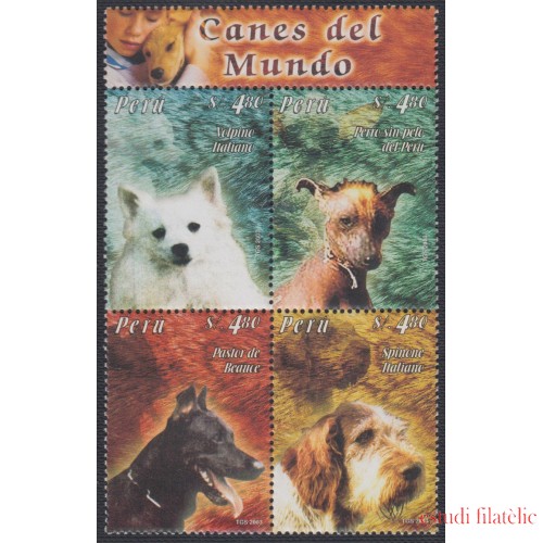 Perú 1420/23 2004 Perros del mundo dogs fauna  MNH