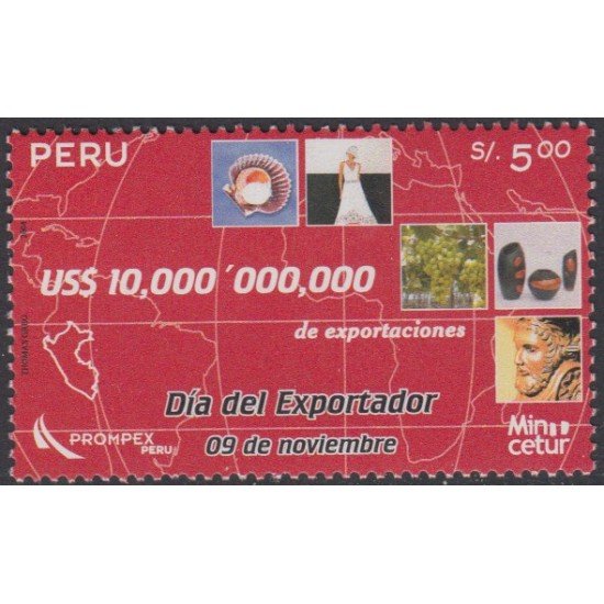 Perú 1448 2004 Día del Exportador 9 de noviembre MNH Perú 1448 2004 Día del Exportador 9 de noviembre MNH