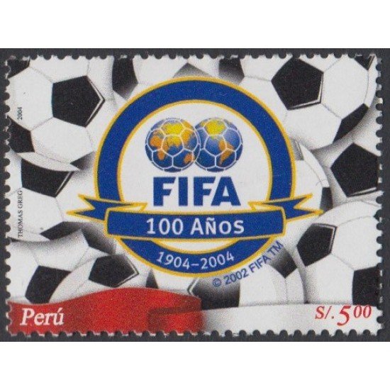 Perú 1453 2004 Centenario de la FIFA fútbol football MNH Perú 1453 2004 Centenario de la FIFA fútbol football MNH