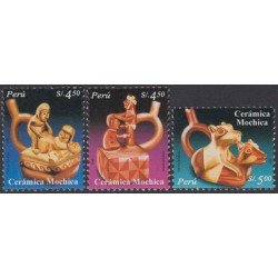 Perú 1461/63 2004 Cerámica precolombina Cultura Mochica MNH Perú 1461/63 2004 Cerámica precolombina Cultura Mochica MNH