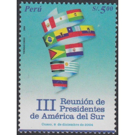 Perú 1466 2004 III Reunión de presidentes de América del Sur MNH