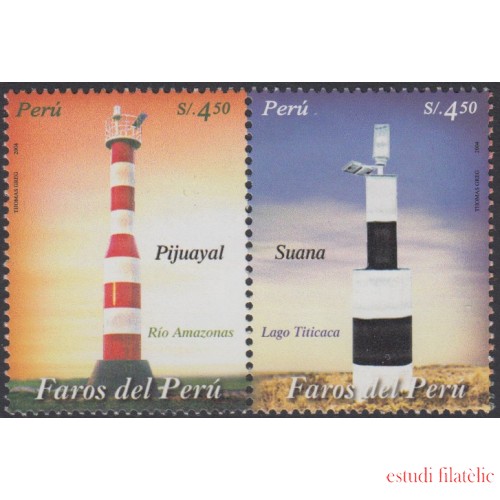 Perú 1470/71 2004 Faros del Perú lighthouse MNH