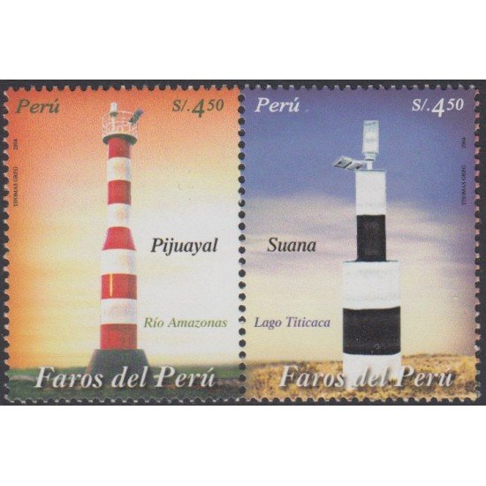 Perú 1470/71 2004 Faros del Perú lighthouse MNH Perú 1470/71 2004 Faros del Perú lighthouse MNH