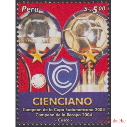 Perú 1472 2005 Fútbol football Cienciano Campeón de la copa sudamericana 2003 MNH