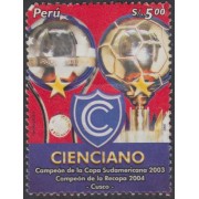 Perú 1472 2005 Fútbol football Cienciano Campeón de la copa sudamericana 2003 Usado