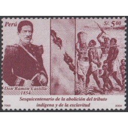Perú 1479 2005 150 años de la abolición del tributo indígena Ramon Castilla MNH Perú 1479 2005 150 años de la abolición del tributo indígena Ramon Castilla MNH