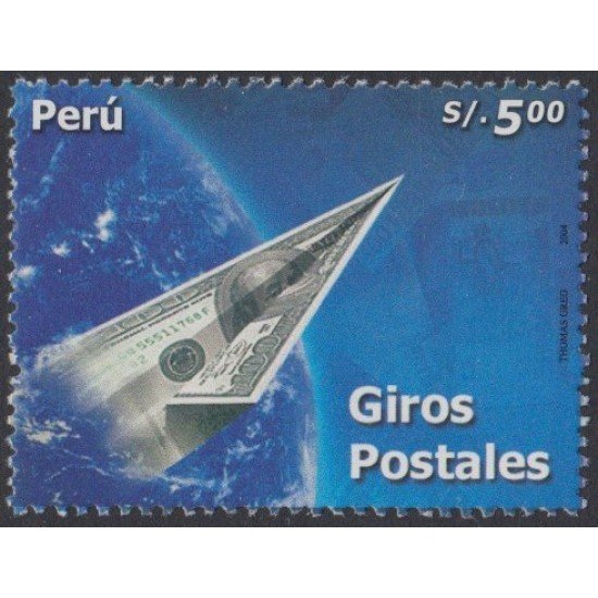 Perú 1504 2005 Transferencias y giros postales MNH Perú 1504 2005 Transferencias y giros postales MNH