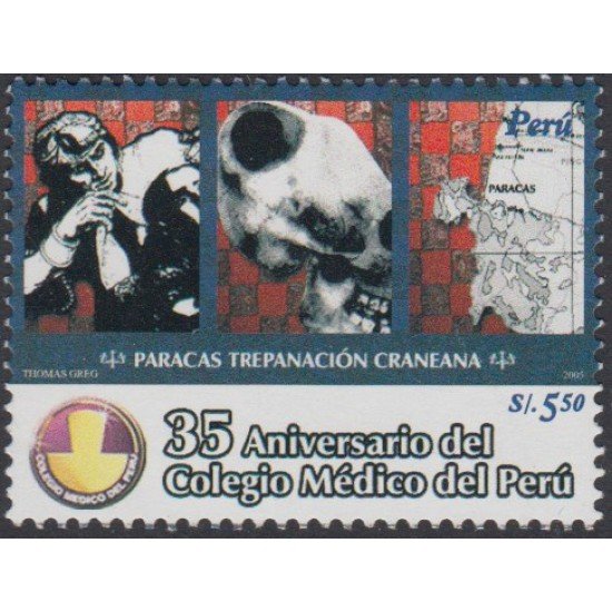 Perú 1510 2004 35 Aniversario del Colegio Médico del Perú MNH Perú 1510 2004 35 Aniversario del Colegio Médico del Perú MNH
