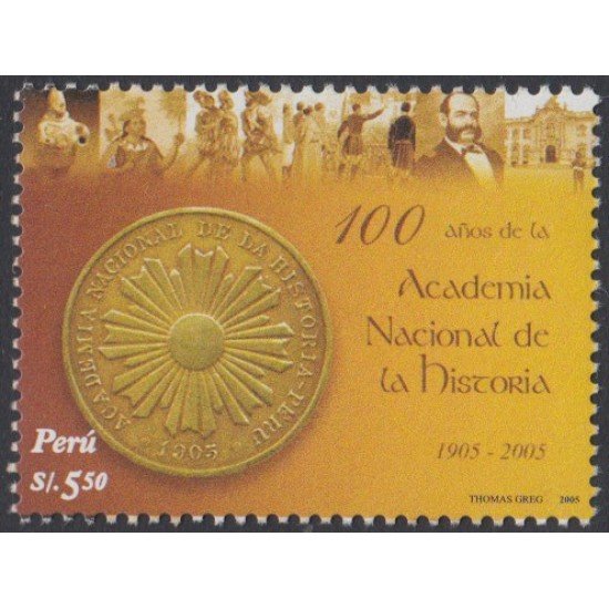 Perú 1521 2006 100 Años de la Academia Nacional de Historia MNH Perú 1521 2006 100 Años de la Academia Nacional de Historia MNH